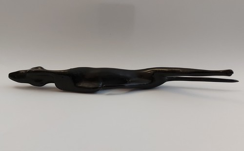 Vintage Art Deco Style Black Plastic Pointer Sniffing Hunting Dog Figurine USSR - Picture 7 of 17