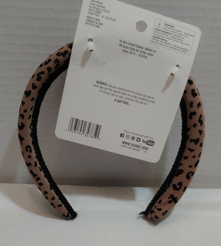 Scunci Women's Hair Accessories Animal Print Headband good vibes - Picture 2 of 2