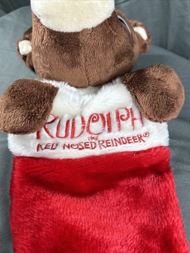 Gemmy Rudolph The Red Nose Reindeer Plush Stocking Motion Light Up Music VTG! - Picture 2 of 4