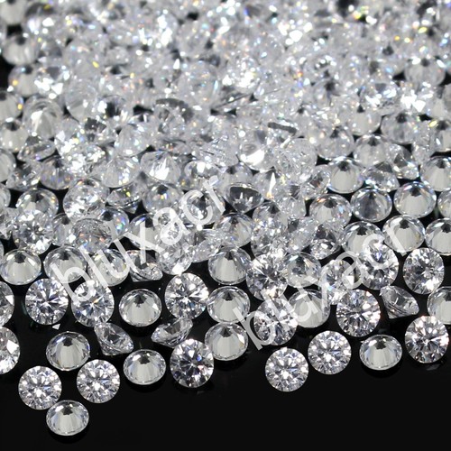 Lote de 100 piezas de diamantes brillantes redondos color D natural VVS1 0,7 MM JOYERÍA HIP HOP - Imagen 2 de 6