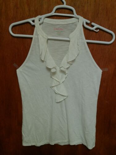 Damen Lilly Pulitzer Tank Rüschen Bluse Shirt Top Größe Medium