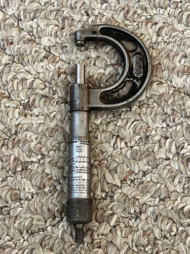 Micrometro da esterno vintage Millers Falls Co. n. 701 0 - 1" - Foto 5 di 6