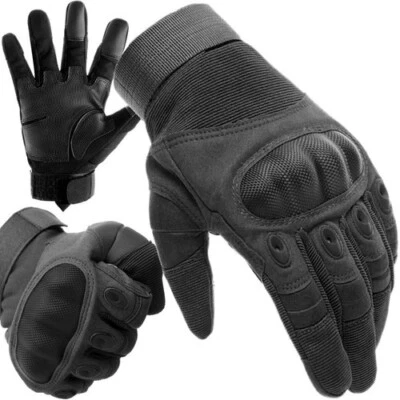 TRIZAND Taktische Schwarze Touch-Handschuhe Ideal für Outdoor und Survival Einsätze