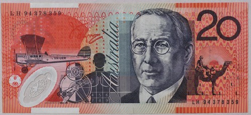 1994 Australia P-46I 20 Dollar Bank Note - Picture 2 of 2