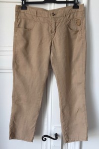 Pantalon, Pantacourt en Lin Camel, Chipie Women, Taille 40