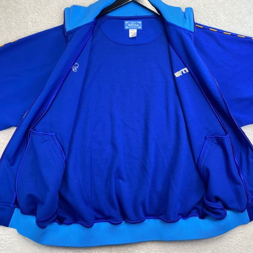Vintage Stalls & Dean Sports Jets Big and Tall Jacket Mens 2XL Blue Warm Up - Picture 2 of 11