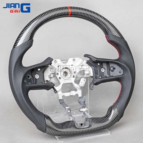 Real Carbon Fiber Flat Sport Steering Wheel Fits For Infiniti Q50 Q60 No Heated - Picture 9 of 9