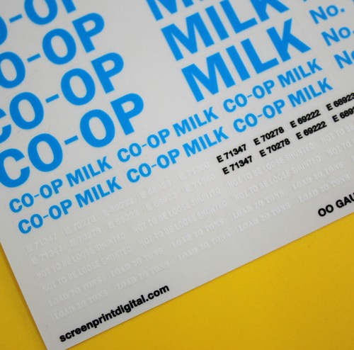 Model Rail OO Gauge CO-OP MILK TANKER High Detail stickers decals SET 4 - Picture 2 of 2