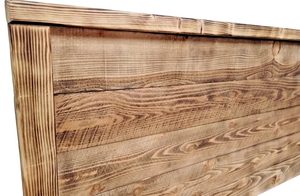 Изголовье фермерского дома ручной работы из массива прочного дерева King Torched сделано в США HBKTR - Изображение 4 из 4