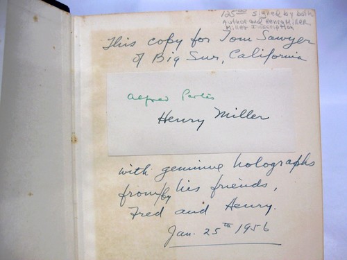 My Friend Henry Miller SIGNED by Alfred Perles & Henry Miller 1955 Spearman DJ - Picture 10 of 13