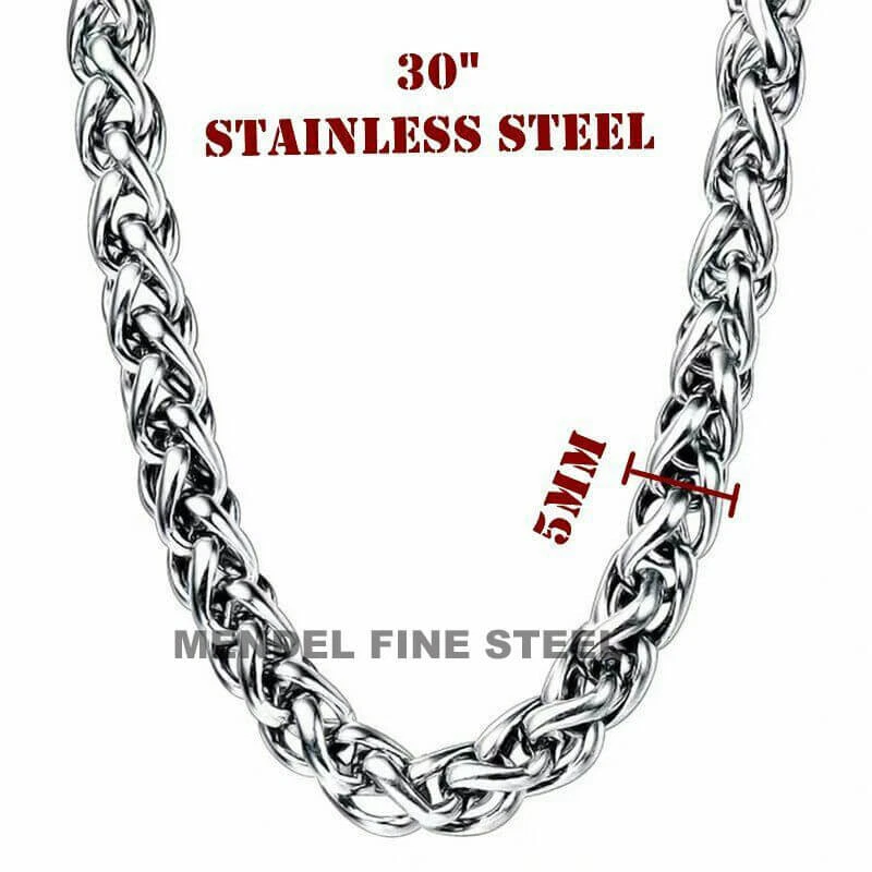 MENDEL 30 Inch Mens 3D Heavy Stainless Steel Thors Hammer Pendant Necklace Chain - Image 2 of 4