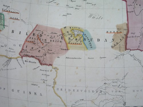 1844 ORIGINAL MAP MUSLIMS ASIA AFRICA ARABIA OMAN IRAN IRAQ QATAR BAHRAIN KUWAIT - Picture 6 of 8