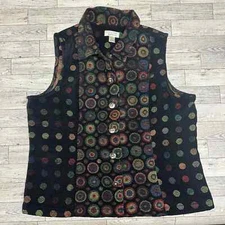 Christopher & Banks | Funky Multicolor Circles Print Vest | Large