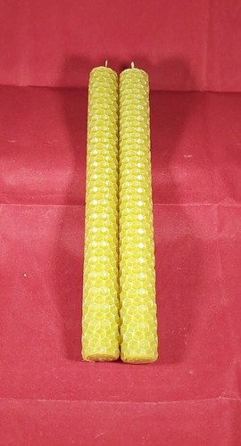 2 x candles 100% PURE beeswax PILLAR CANDLES Eco-friendly candles (20cm/2cm) - Picture 6 of 7