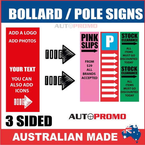 Bollard / Pole - Corflute Sign 1000x270 - Picture 3 of 7