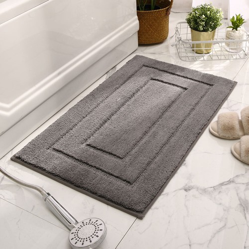 Absorbent Non-Slip Bath Mat Bathroom Kitchen Shower Shaggy Soft Floor Rug Carpet - Picture 18 of 37