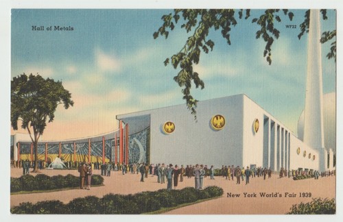 New York, New York World's Fair 1939, Hall of Metals, Theme center in distance - Picture 1 of 2