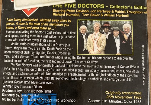 Doctor Who - The Five Doctors & The Kings Demons - VHS - NEW Factory Sealed OBO - Picture 9 of 10