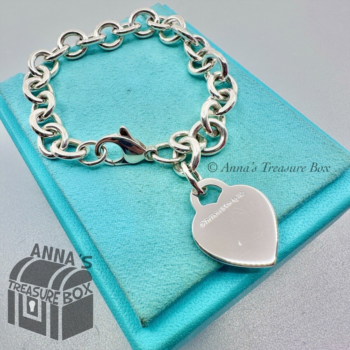 Tiffany & Co. 925 Silver Holiday Heart Tag 7.5