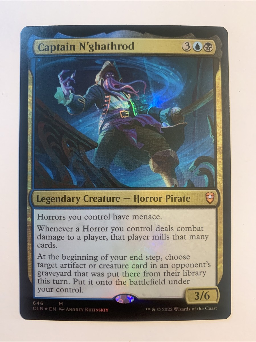 マジック：ザ・ギャザリング Captain N'ghathrod EDH/Commander MTG MTG Commander EDH Captain N'ghathrod 100 Magic Cards Custom