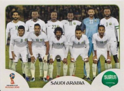 Panini Sticker Fußball WM 2018 Russia Nr. 53 KSA Saudi Arabia Team Bild NEU 053