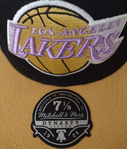 Kobe Bryant Black Mamba HWC LA Lakers Hat Wool 2Tone LeBron James Cap 7 1/8 USA - Picture 6 of 7
