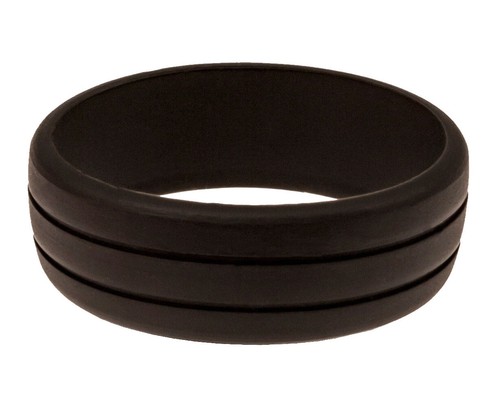 Personalized Mens Silicone Wedding Ring Band Custom Engraved by AERA RINGS - Picture 12 of 18