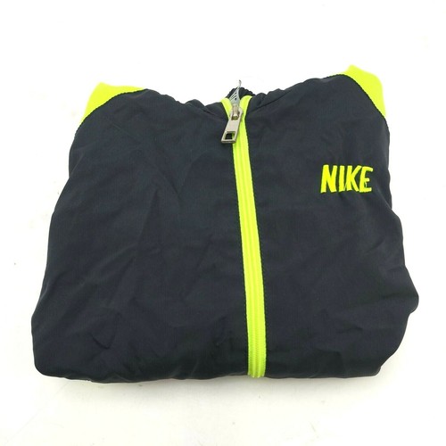 Nike Jacket With Hood Dark Gray With Green Boys Size 6 100% Polyester Preowned  - Picture 4 of 12