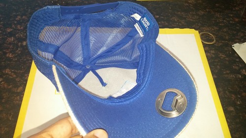 Bud Light Beer Bottle Opener Beach Straw Mesh Snapback Cap Hat OSFM - Bild 3 von 3