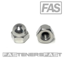 (50) 1/4-20 Stainless Steel Hex Acorn Cap Nuts (50 Pieces)