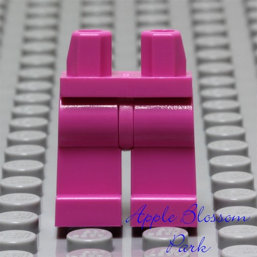 NEW Lego Minifig Plain DARK PINK LEGS - Boy/Girl Magenta Jeans Pants Body Lower - Picture 3 of 3