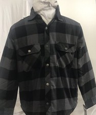 MEN'S PADDED SHIRT FUR LINED LUMBERJACK FLANNEL WORK JACKET WARM THICK MEN TOP