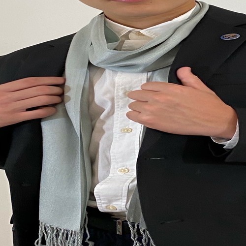 Light Grey Men's Solid Color Design Nepalese Fashion Seconds Wrap CJ Apparel NEW - Picture 8 of 12