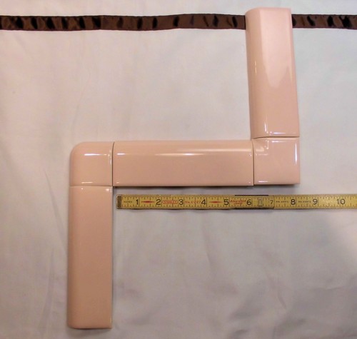1pc. Peachy Pink Mist: 2" X 6" Ceramic Radius Mud Cap Bullnose Tile, W/: Defects - Picture 11 of 11
