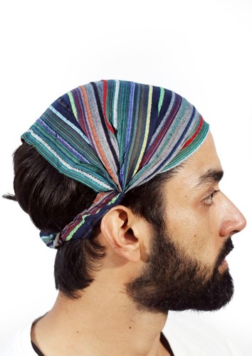 US LAGER 10 Stück Damen Baumwolle Stirnband gestreift breit Haarband Posten Bandana Yoga - Bild 12 von 14