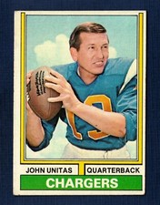 1974 Topps John Unitas #150 San Diego Chargers EX-