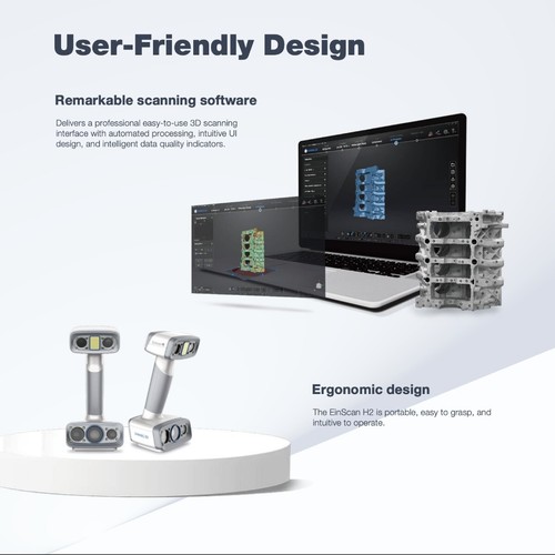 Handheld Color 3D Scanner - Shining3D [ EinScan H2 ] w/ Scanning & SolidEdge SW - Picture 7 of 8
