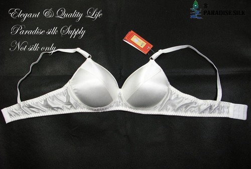 Padded Wire Free Pure Heavy Weight Silk Bra C CUP 8609 - Picture 4 of 5