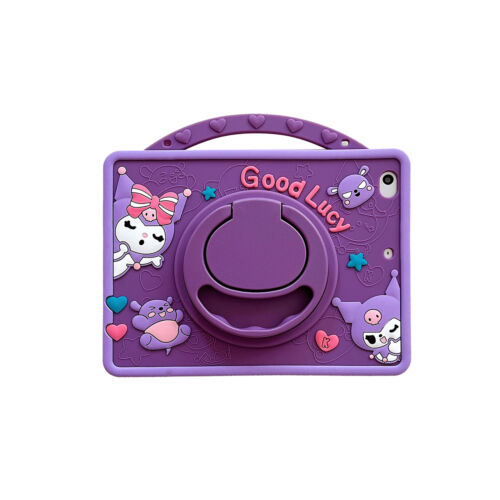 Kuromi Kids Shockproof Case Strap For iPad7/8/9/10thSamsungA7/8/9 S6 360Rotation - Picture 5 of 14