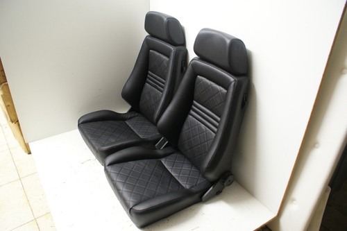 2X RECARO S S S ASIENTOS CUERO NUEVO TAPIZADO NEGRO - Imagen 2 de 4