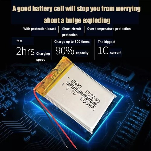 REMPLACEMENT/MISE À NIVEAU DE BATTERIE ROBOT COZMO 3.7V 503040 600mAh Li-ion Polymère - Photo 5/6