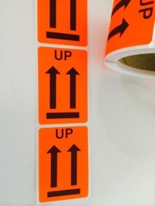 2 x 3 up arrow labels 250 red fluorescent paper shipping label 2 x