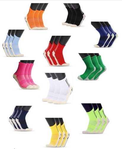 3X Pairs Sport Socks Anti Slip Grip Soccer Football Basketball Sock Premium - Picture 2 of 40