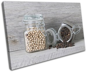 Food Kitchen Kitchen Spices SINGLE CANVAS WALL ART Picture Print VA