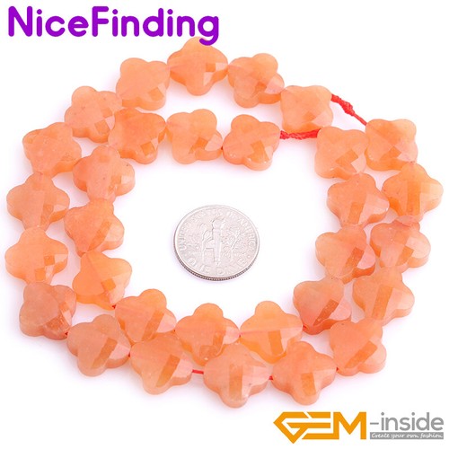 13 mm Natürliche Verschiedene Steine Facettiert Blume Form Perlen Schmuck Herstellung Großpackung 15 Zoll - Bild 15 von 26
