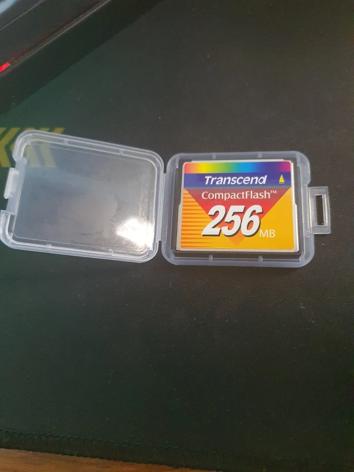Transcend 256MB CompactFlash CF Memory Card Genuine w/case New Open Box - Image 3 of 3