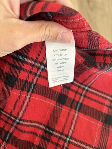 J Crew Shirt Womens 6 Red Black Plaid Button Up 100% Cotton Christmas - Picture 6 of 6