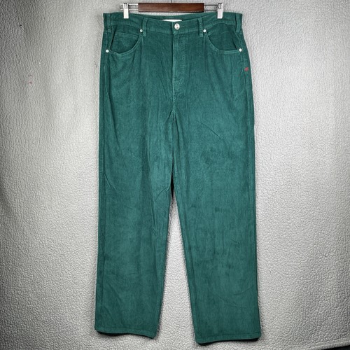 Pantalones de pana BDG para mujer talla 36 verde recto tiro alto 5 bolsillos - Imagen 6 de 18