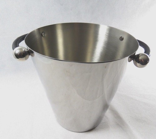Marquis by Waterford Metal  Stainless Steel Ice bucket Cooler Leather Handles - Bild 1 von 12