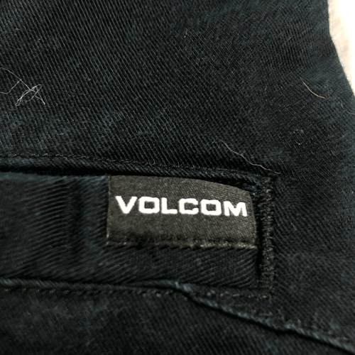 Volcom Mens Chino Shorts Sz 31 Blue High Rise Slash Pockets Stretch - Picture 6 of 14